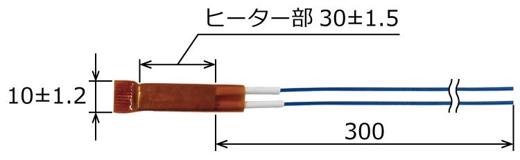 高溫　PTC　自己制御型　セラミック　ヒーター　形狀図